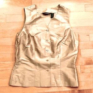 New 100% real silk waistcoat